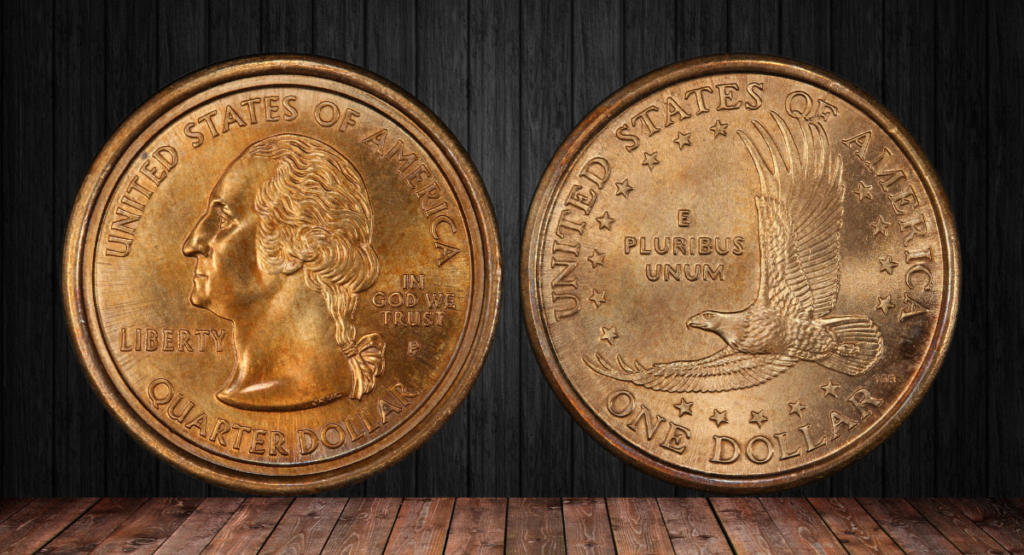 10. The 2000-P Maryland Quarter Muled with Sacagawea Dollar