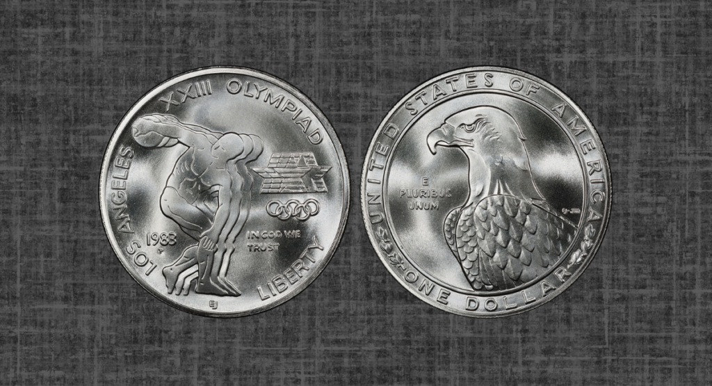 1983-1984 Olympic Dollar Mirror-Like Cameo Coins