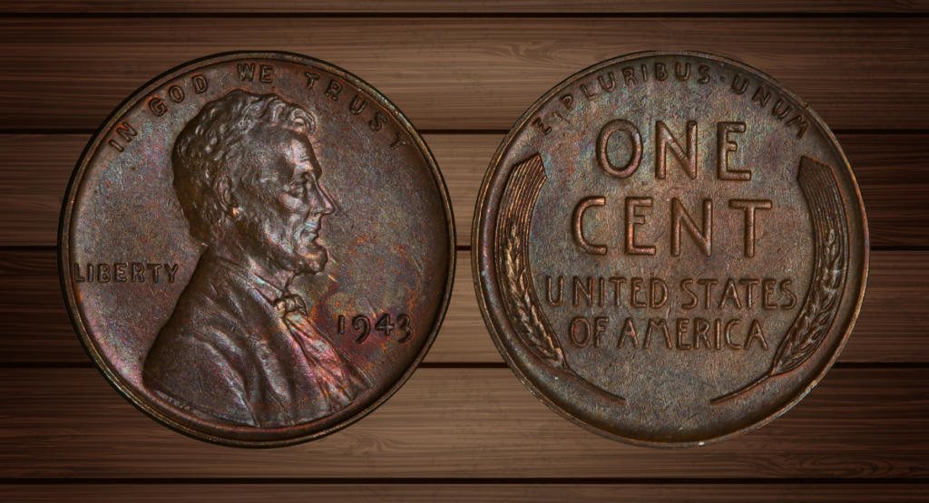 1. 1943 Wheat Penny (Bronze Cent Strike)