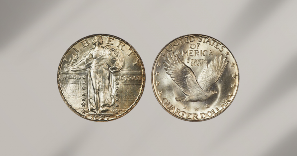 1927-S Full Head Standing Liberty Quarter