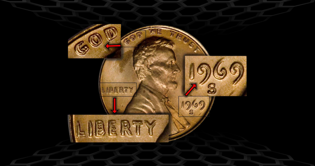 1969-S Lincoln Cent - Doubled Die Obverse