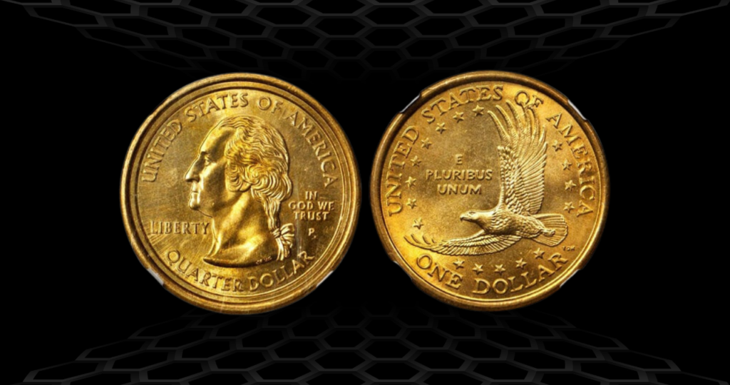  2000-P Sacagawea Dollar and Washington Quarter Mule