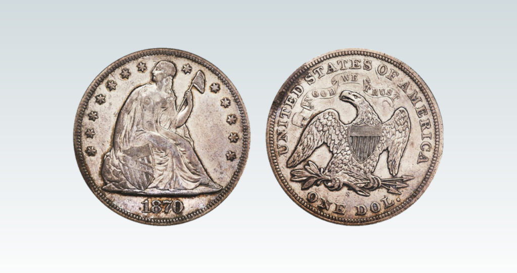 1870-S Seated Liberty Dollar