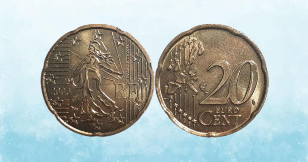  French 20 Euro Cents Reverse Mule