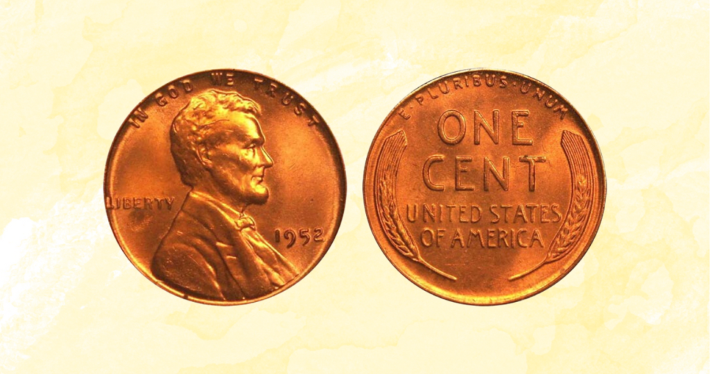 1952 Philadelphia Lincoln Wheat Penny (No Mint Mark)