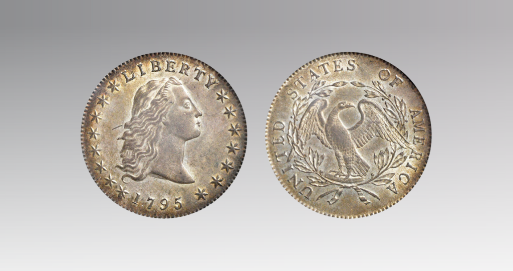 1795 Flowing Hair Silver Dollar (3 Leaves) 