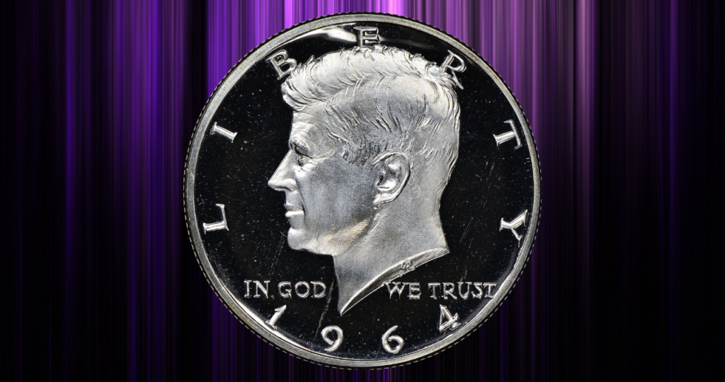 1964 Kennedy Half Dollar (Accented Hair)