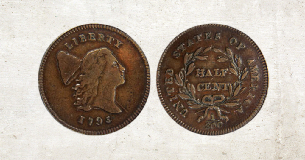 
1795 Lettered Edge Half-Cent
