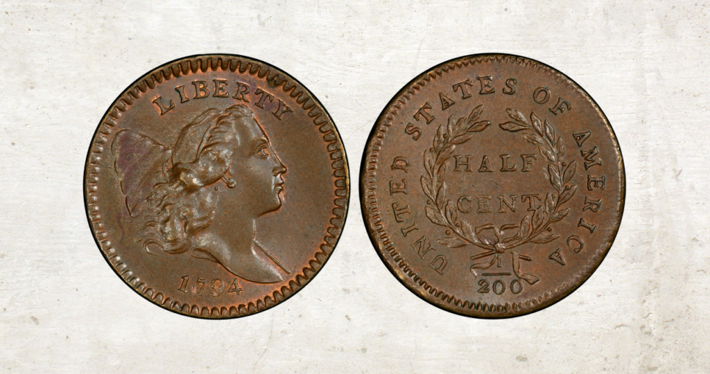 1794 High Relief Head Half-Cent