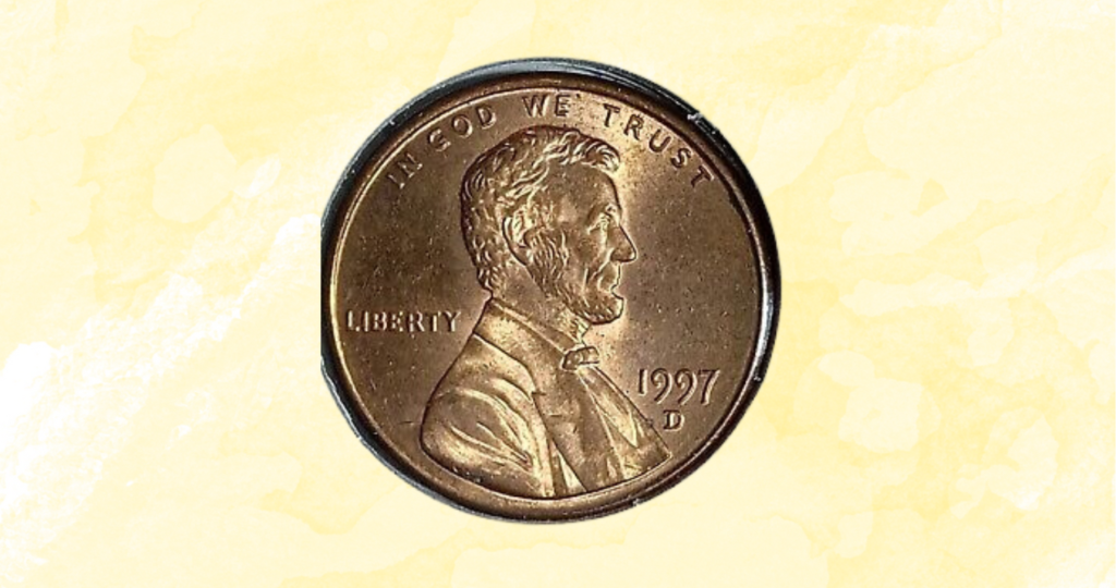 1997 Double-Ear Lincoln Penny