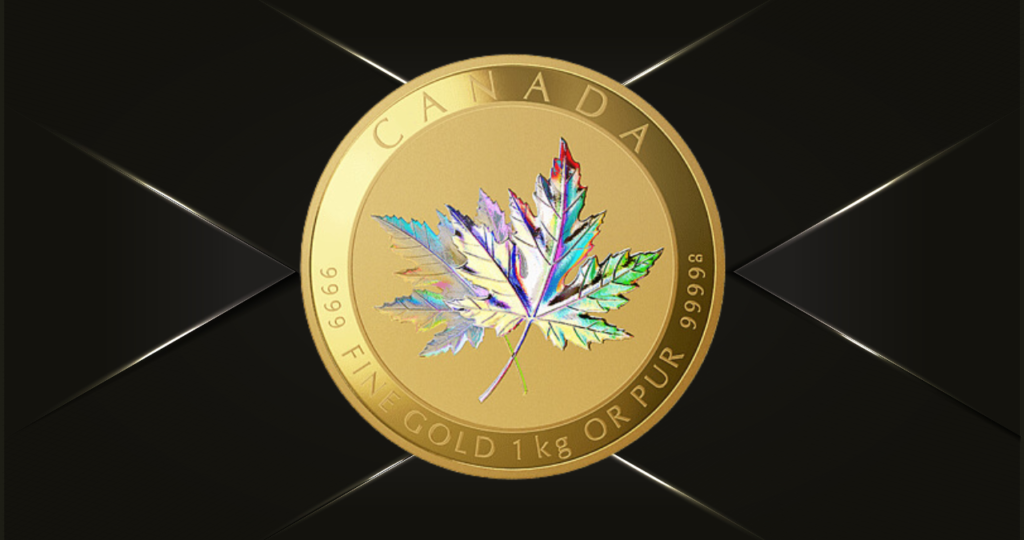 Canadian Gold Maple Leaf Hologram Coin