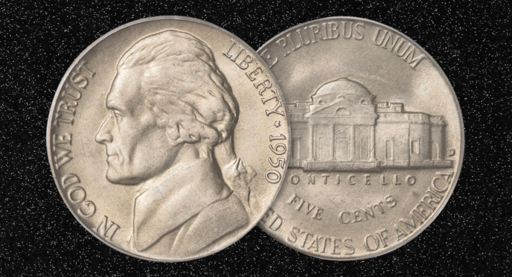 15. The 1950 D Jefferson Nickel